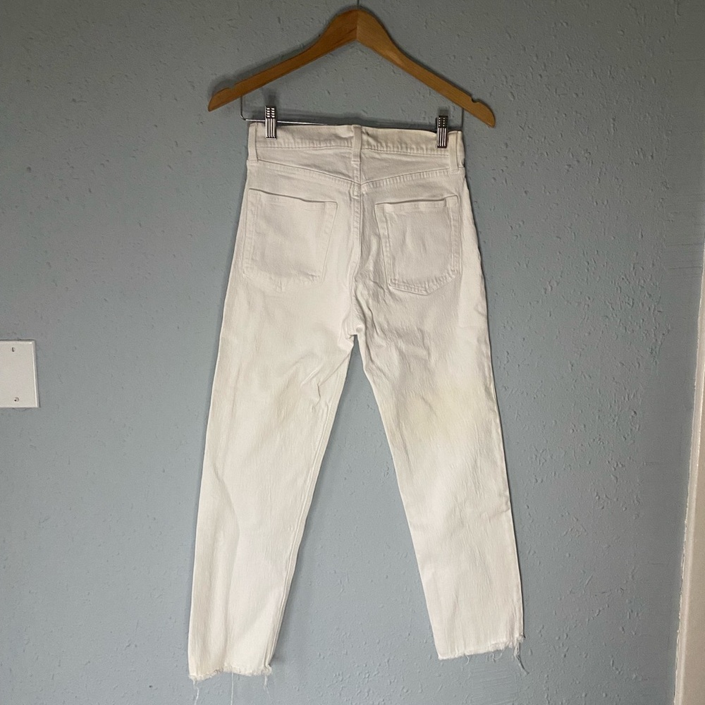 Women's Straight Leg Jeans - White